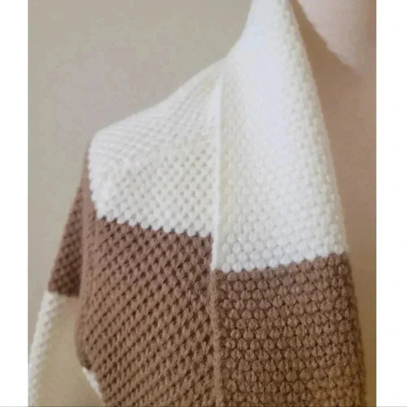 Ann Taylor Knitted Brown White Long Cardigan - Picture 2 of 6